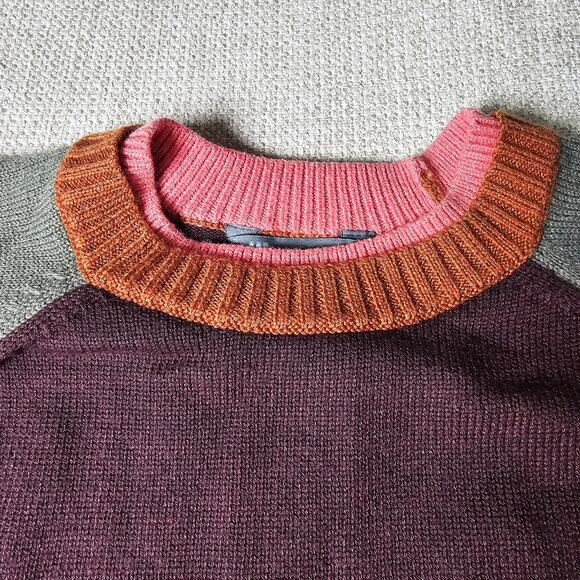Title Nine, Mendocino, Merino Wool,Crewneck, Color Block, Pullover Sweater XL - Picture 2 of 8